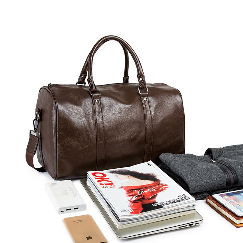 Stylish Leather Men’s Travel Bag – Perfect for Long and Short Trips