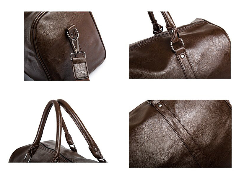 Stylish Leather Men’s Travel Bag – Perfect for Long and Short Trips