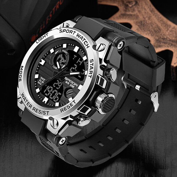 TitanGuard Military Men's Watch – Rugged Multifunctional Analog & Digital Timepiece