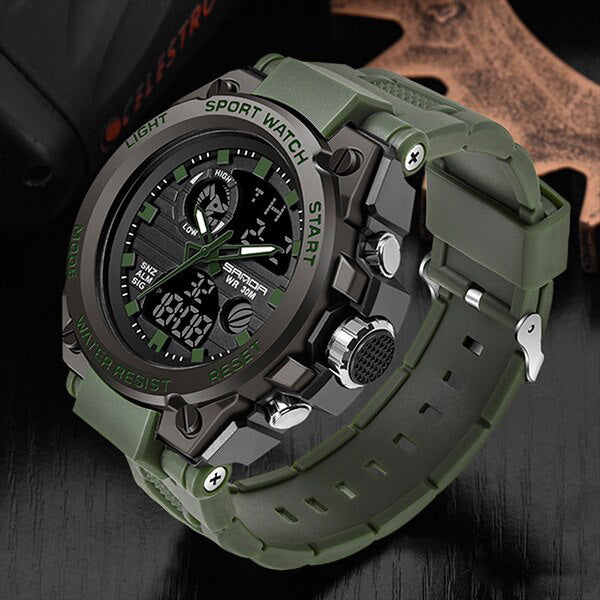 TitanGuard Military Men's Watch – Rugged Multifunctional Analog & Digital Timepiece