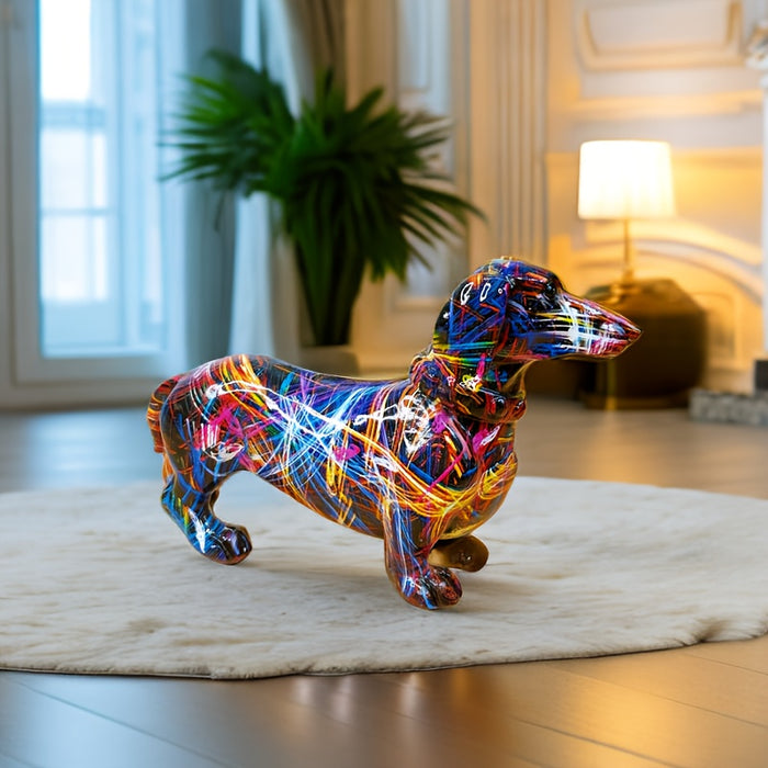 Dachshund Delight – Colourful Dachshund Ornament for a Playful Touch at Home