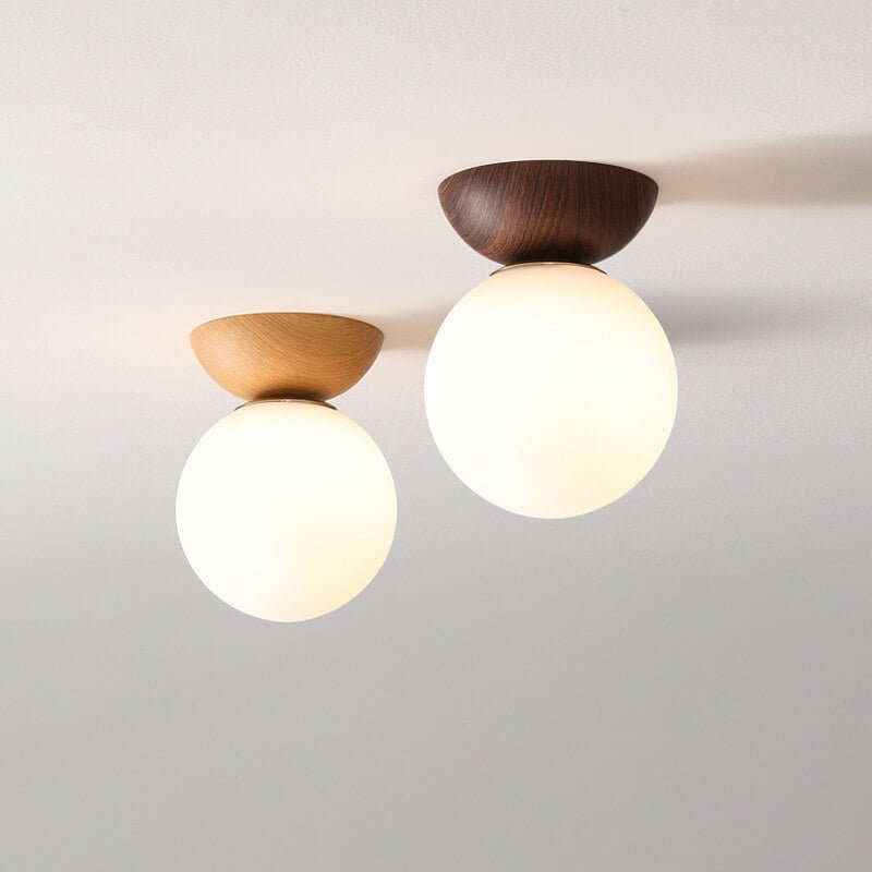 Hikari Japanese LED Ceiling Light – Minimalist Wooden Frame Zen Lamp