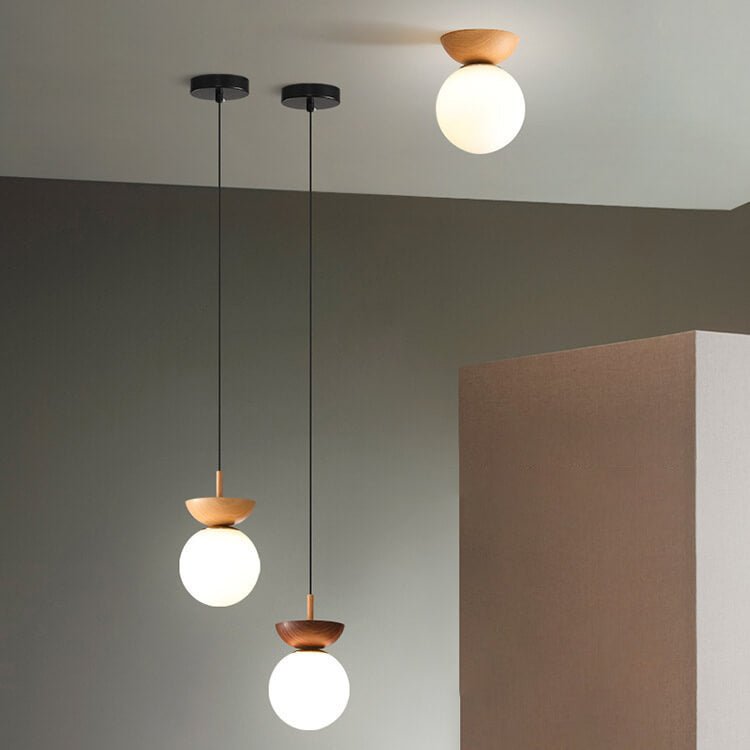 Hikari Japanese LED Ceiling Light – Minimalist Wooden Frame Zen Lamp