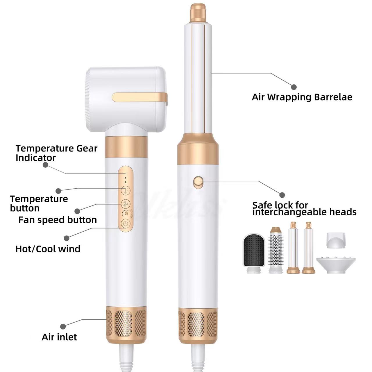 7-in-1 Airwrap Hair Styler | Multi-Functional Styling Tool for Curls, Waves & Straightening