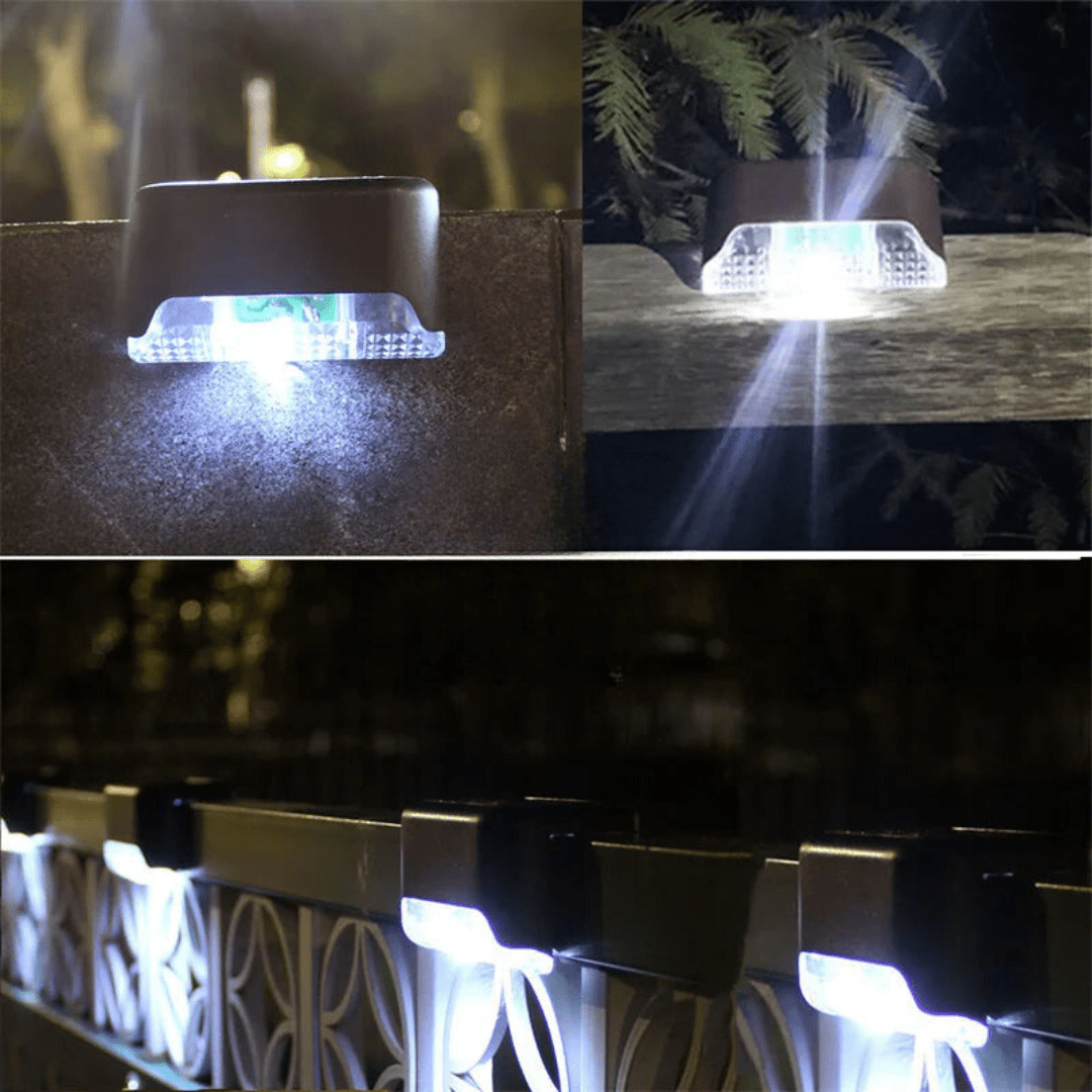 Self-Adhesive Solar Outdoor Lights – Waterproof Wall-Mounted LED Step Lamps for Gardens, Patios & Pathways