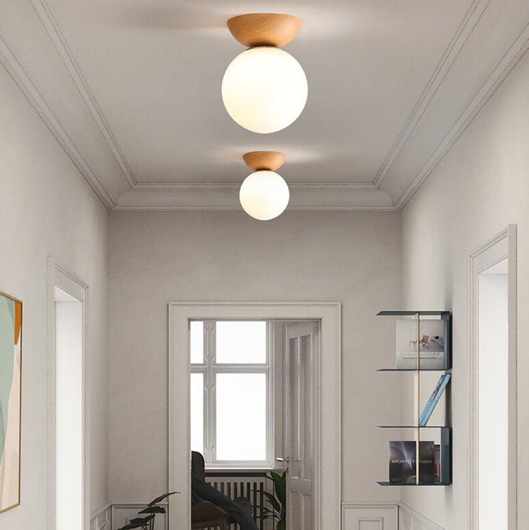 Hikari Japanese LED Ceiling Light – Minimalist Wooden Frame Zen Lamp