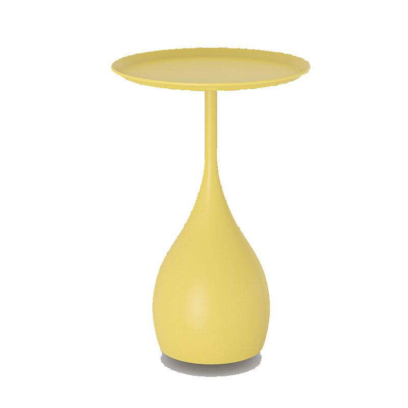 Round Metal Pedestal Side Table – Medieval Style Accent Table with Modern Twist
