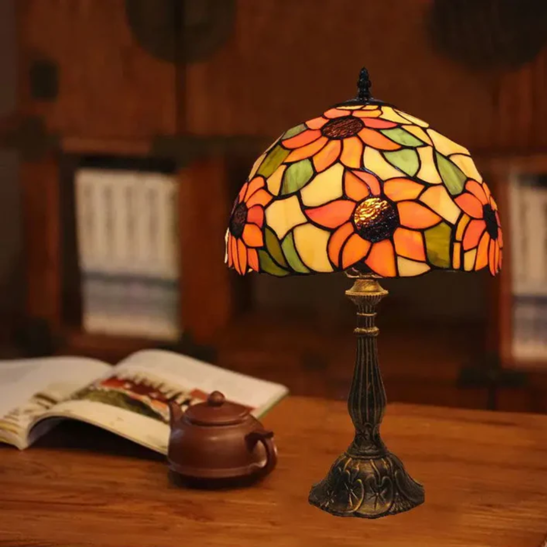 Plura – Rechargeable Tiffany Style LED Table Lamp for Bedroom & Living Room