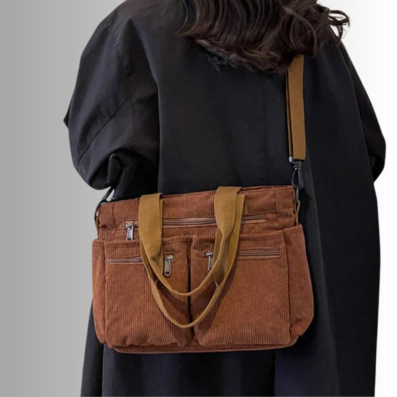 Urban Cord Tote Stylish Corduroy Shoulder Bag – Spacious, Lightweight & Functional Everyday Tote