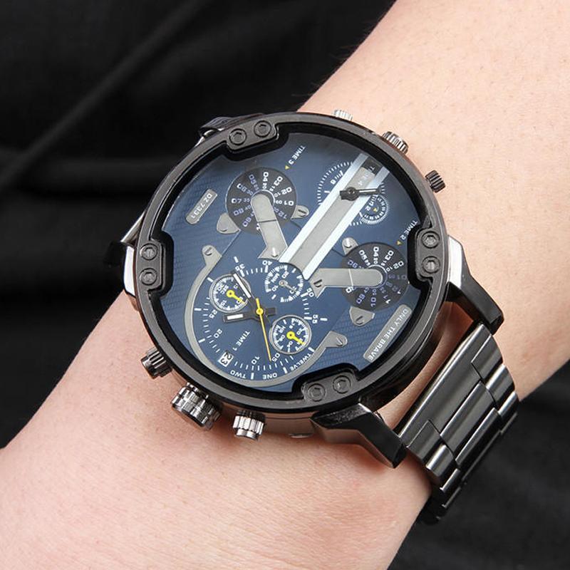 Stainless Steel Chronograph Quartz Watch – Elegant Men’s Luxury Timepiece