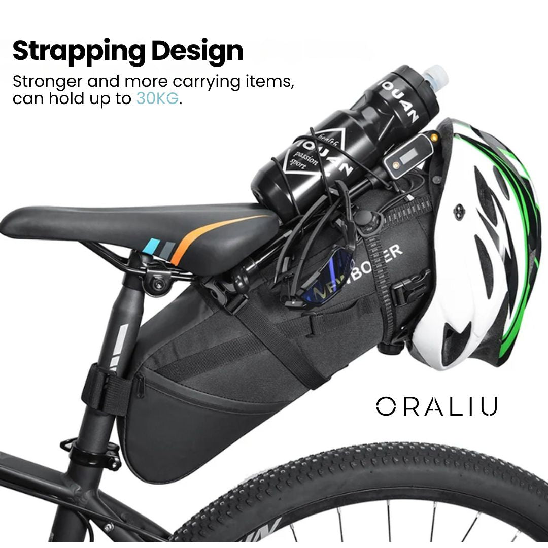 Waterproof Bike Saddle Bag – 10L Capacity, Lightweight & Durable Cycling Seat Pack