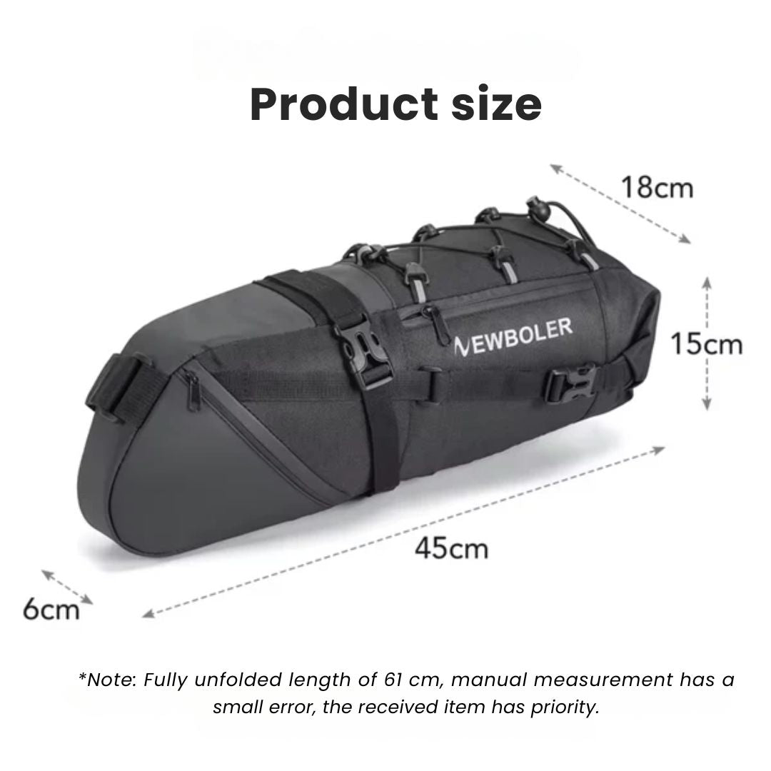 Waterproof Bike Saddle Bag – 10L Capacity, Lightweight & Durable Cycling Seat Pack