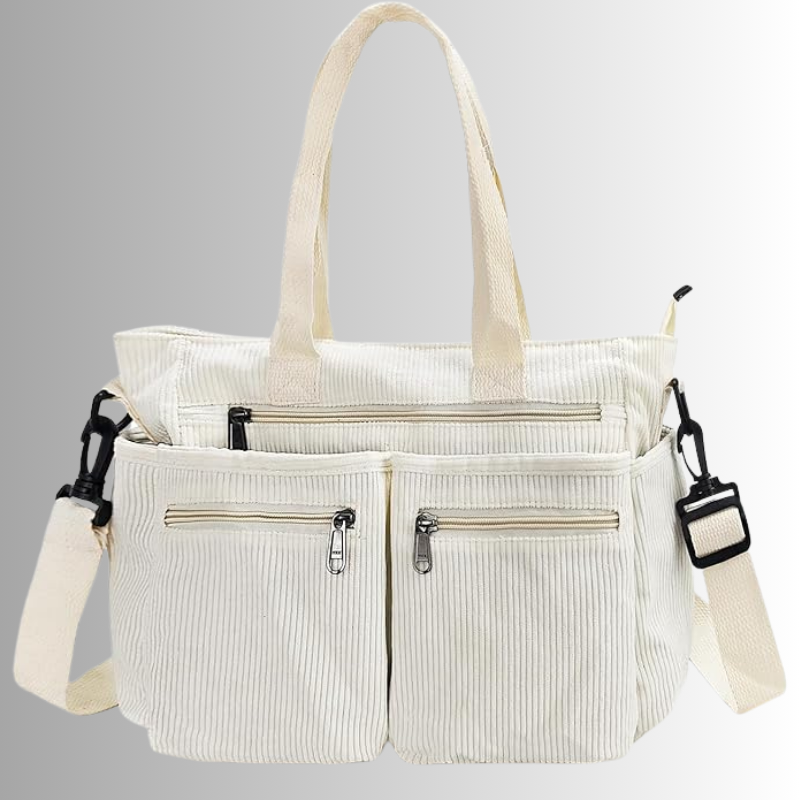 Urban Cord Tote Stylish Corduroy Shoulder Bag – Spacious, Lightweight & Functional Everyday Tote