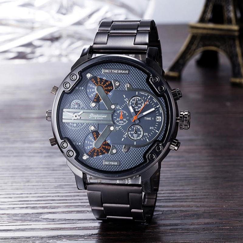 Stainless Steel Chronograph Quartz Watch – Elegant Men’s Luxury Timepiece