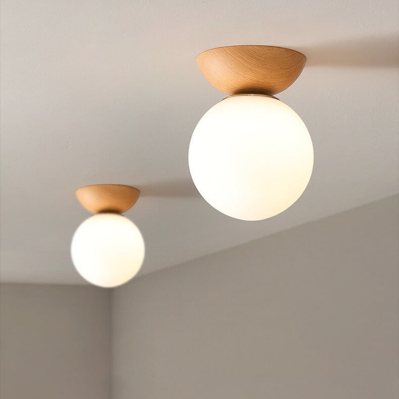 Hikari Japanese LED Ceiling Light – Minimalist Wooden Frame Zen Lamp