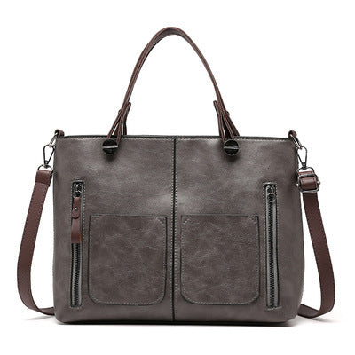 Vintage Leather Autumn Shoulder Bag for Women – Stylish PU Crossbody Tote
