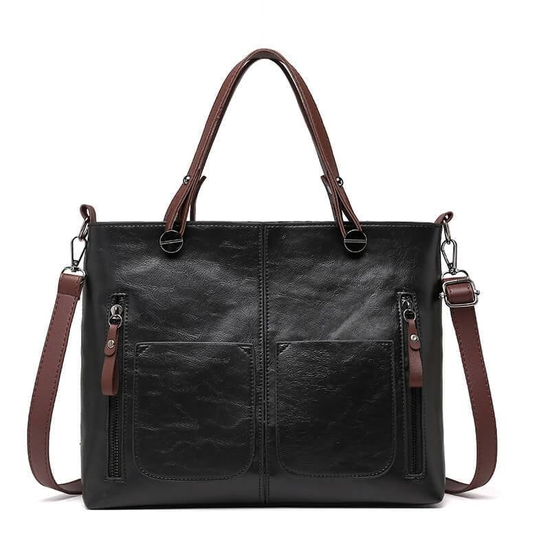 Vintage Leather Autumn Shoulder Bag for Women – Stylish PU Crossbody Tote