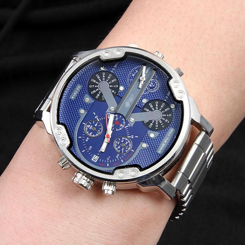 Stainless Steel Chronograph Quartz Watch – Elegant Men’s Luxury Timepiece