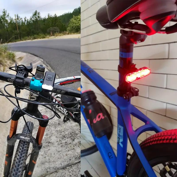 USB Rechargeable LED Bike Lights – 1000 Lumen Front & 500 Lumen Rear, Waterproof