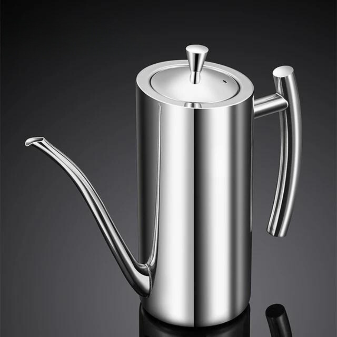 Premium Stainless Steel Oil Dispenser Bottle – Leak-Proof Kitchen Oil Container for Cooking, Vinegar & Sauces