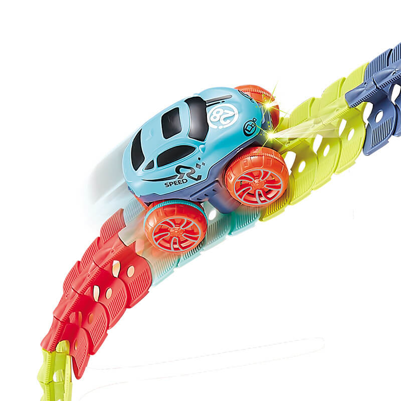 FlexiTrack | Flexible Glow-in-the-Dark Racetrack Set for Kids