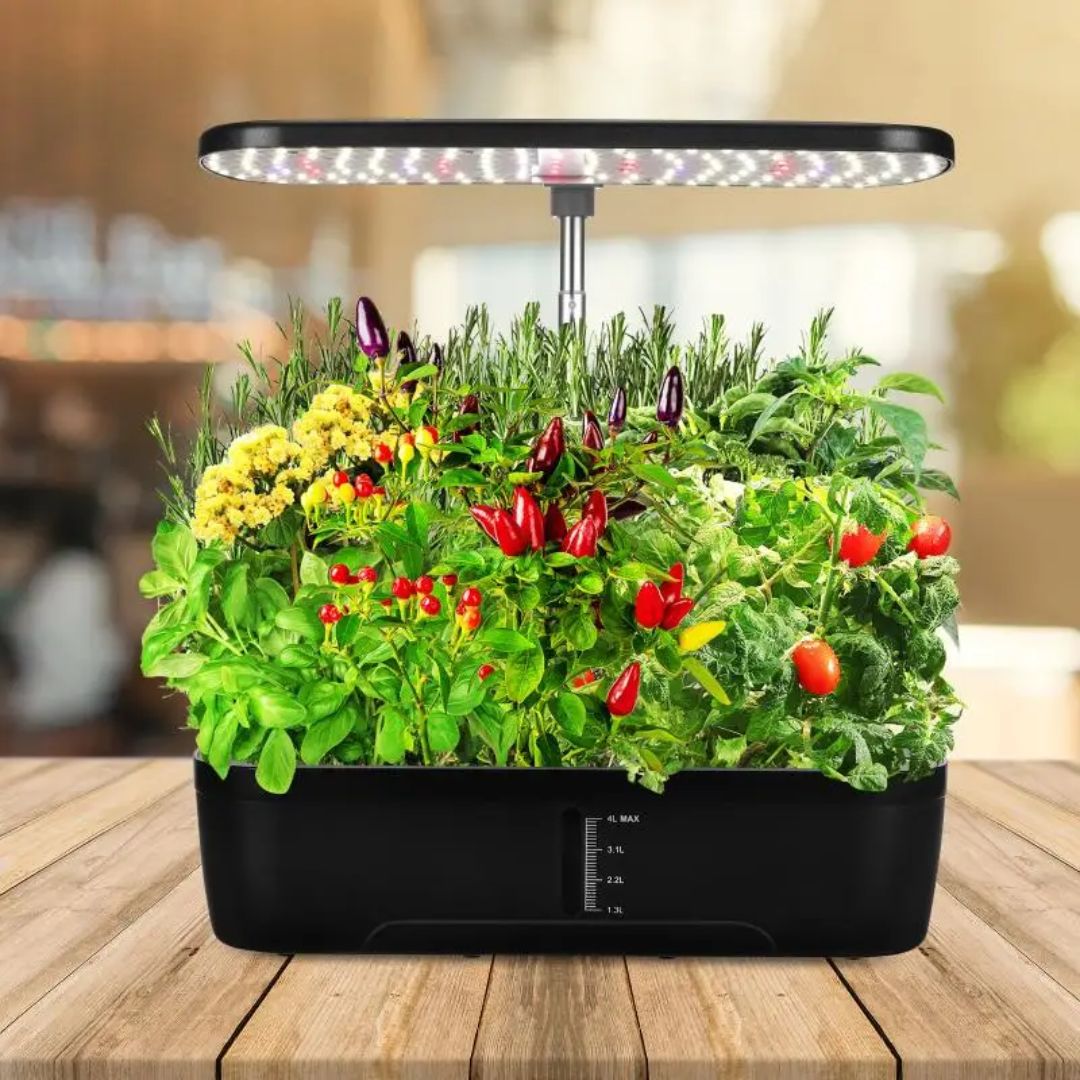 HydroGrow Smart Indoor Herb Garden – Self-Sustaining Hydroponic Growing System