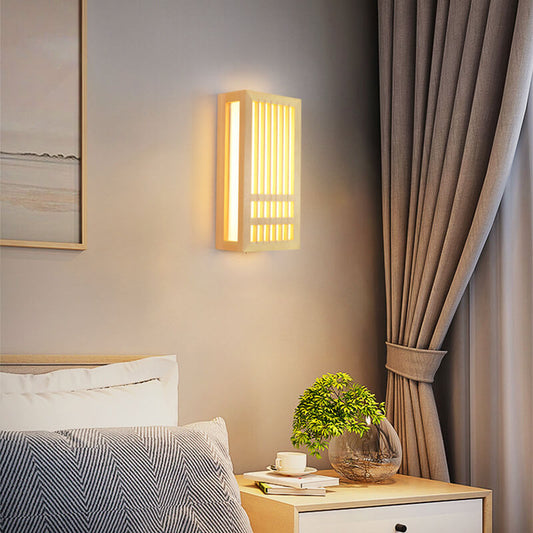 ShizuLight | Japanese Wooden LED Wall Lamp – Minimalist Zen-Inspired Lighting