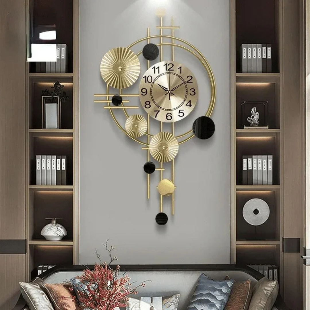 Vornix | Large Modern Wall Clock – Elegant Metal Design for Living Room or Office