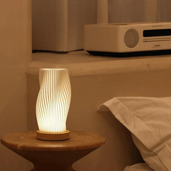 Wavecrest Table Lamp – Soft Glow Designer Lamp with Dimmable Warm & Natural White Light