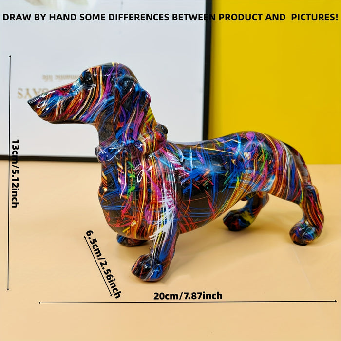 Dachshund Delight – Colourful Dachshund Ornament for a Playful Touch at Home