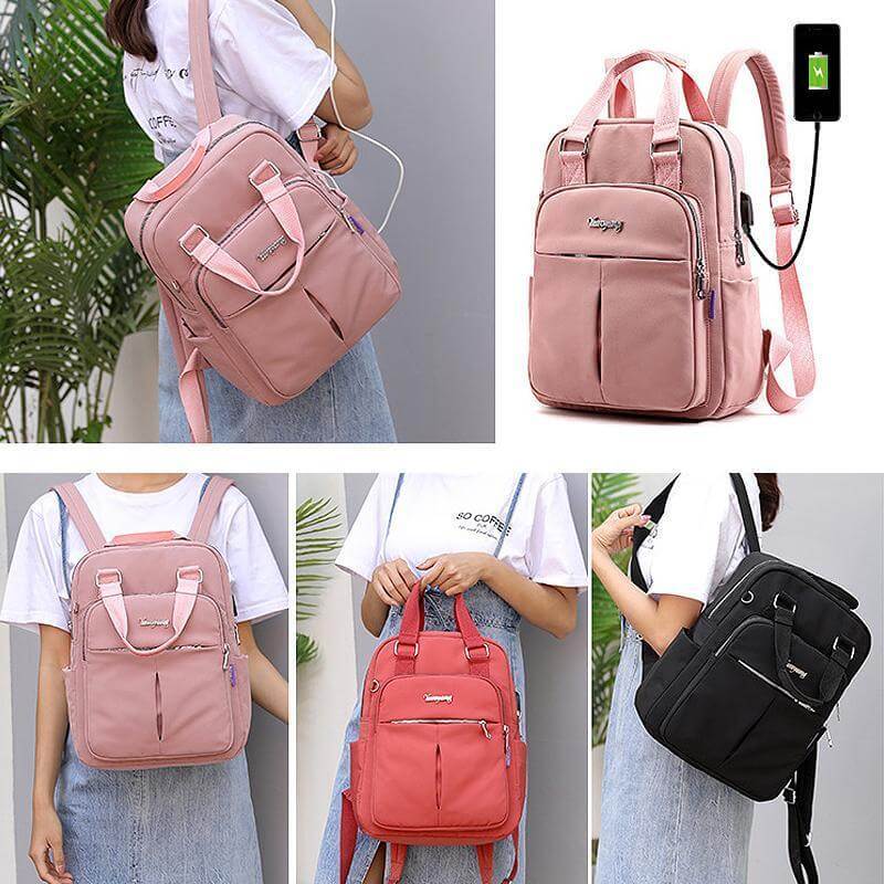 Waterproof Multifunction Backpack – Durable Travel, Work & School Bag with USB Charging Port