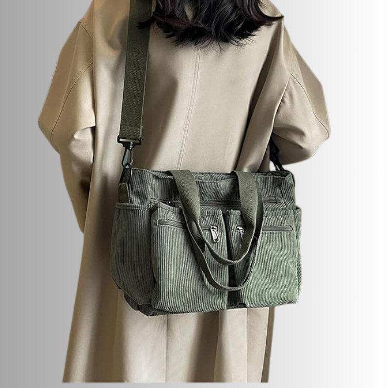 Urban Cord Tote Stylish Corduroy Shoulder Bag – Spacious, Lightweight & Functional Everyday Tote