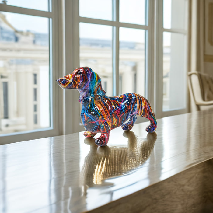 Dachshund Delight – Colourful Dachshund Ornament for a Playful Touch at Home