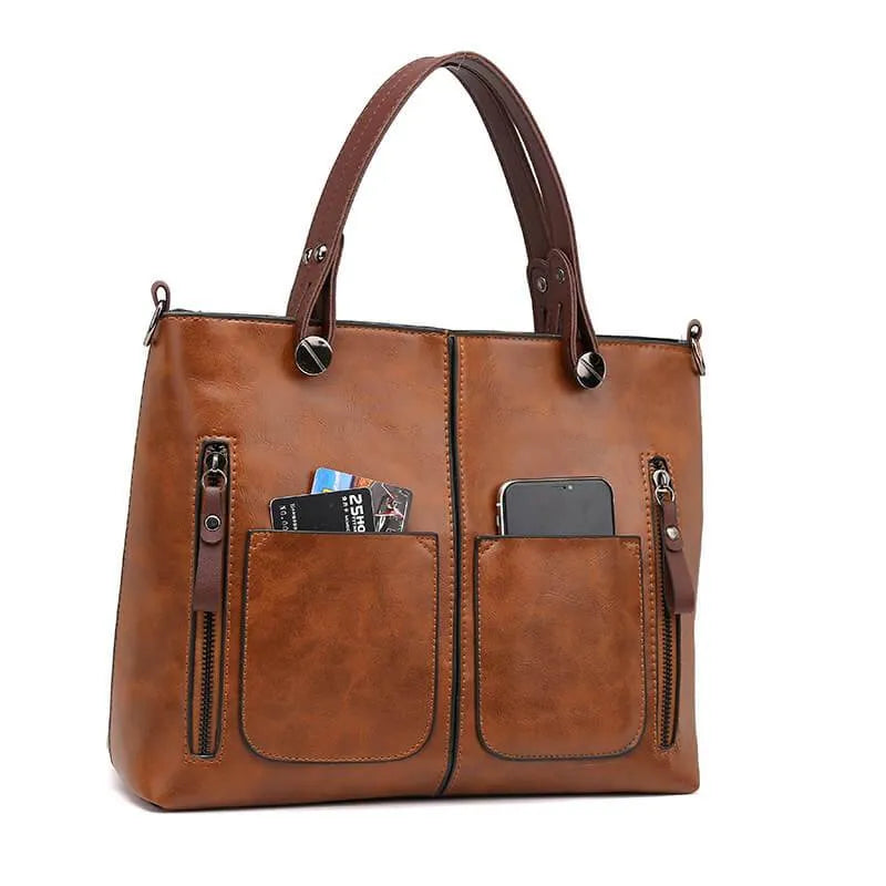 Elly – Women’s Vintage Leather Shoulder Bag | Handmade & Elegant Design