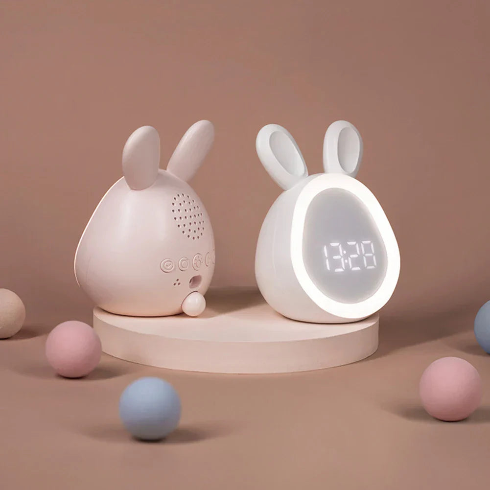 GlowBunny – Cute Kids Alarm Clock with Night Light & Adjustable Brightness