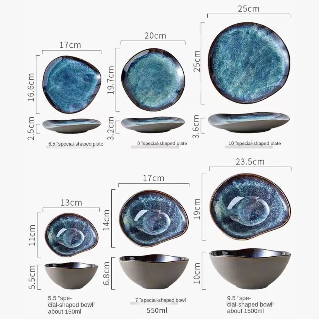 Ocean Breeze 11-Piece Dinnerware Set – Coastal Charm for Your Table