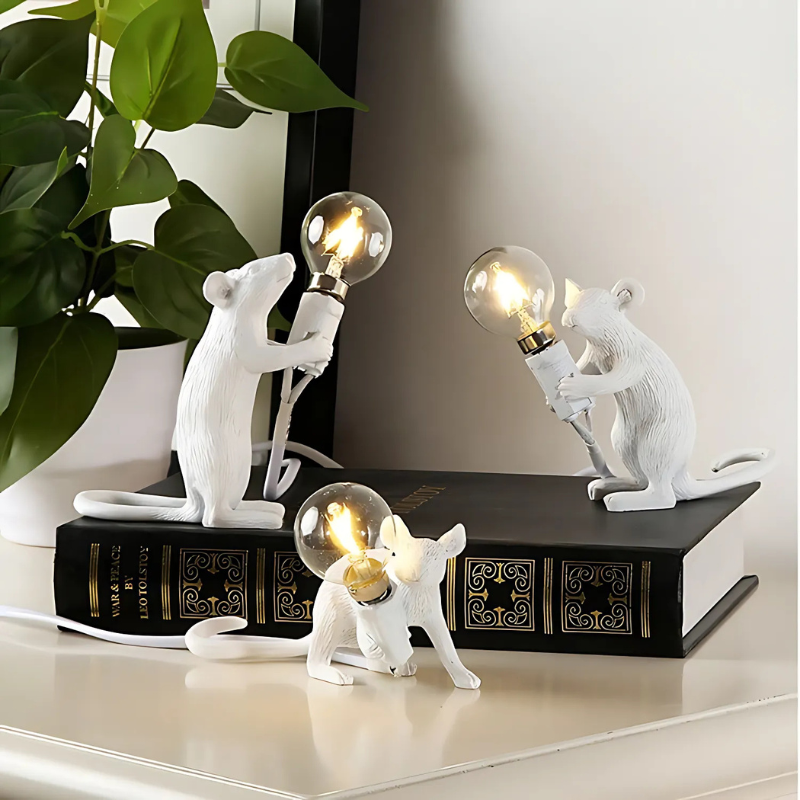 Doctor Mousey – Original Designer Mouse Lamp for Tabletop or Shelf