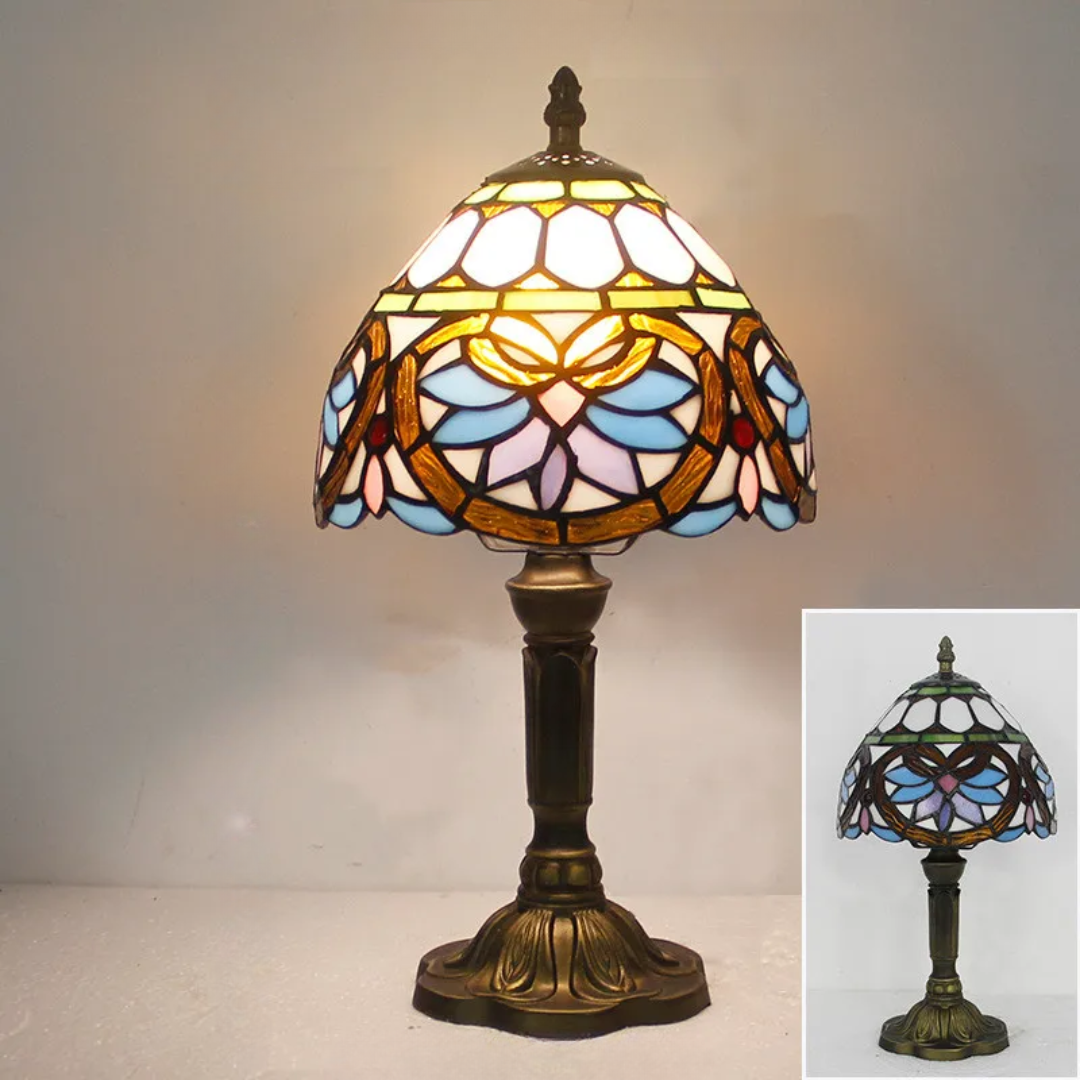 Plura – Rechargeable Tiffany Style LED Table Lamp for Bedroom & Living Room