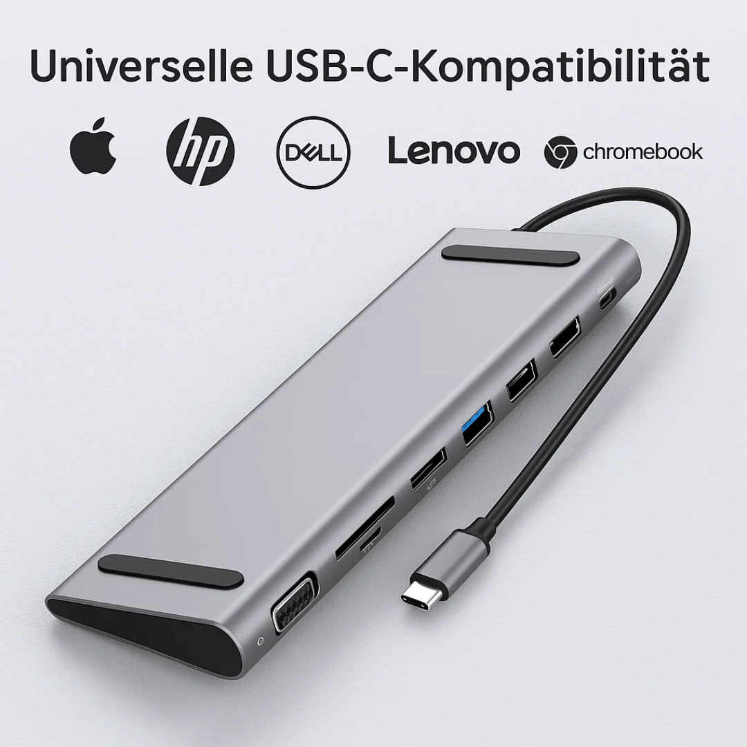 LapStation Pro – 11-in-1 USB-C Laptop Docking Station with HDMI, Ethernet & SD Card Ports