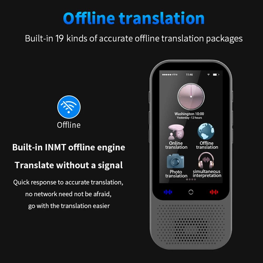 S80 Pro Portable Language Translator – 138 Language Voice Translation, 16 Offline Modes & ChatGPT Integration