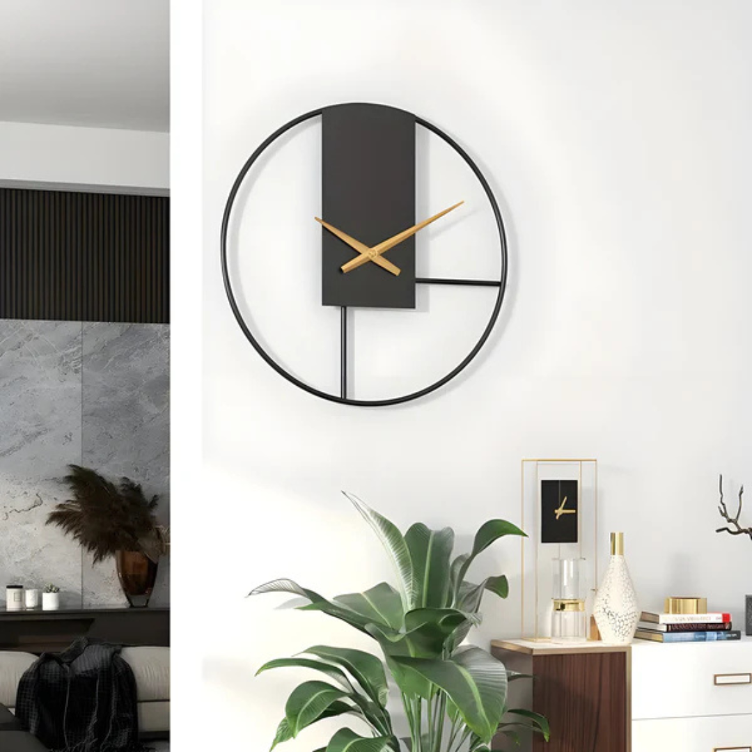 Aurum | Minimalist Silent Wall Clock – Stylish Large Decorative Timepiece