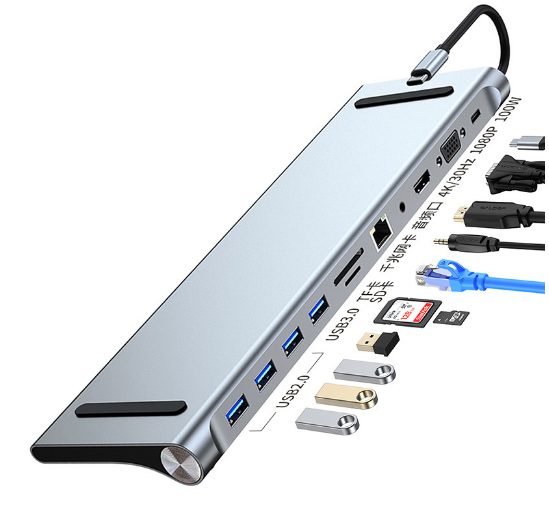 LapStation Pro – 11-in-1 USB-C Laptop Docking Station with HDMI, Ethernet & SD Card Ports