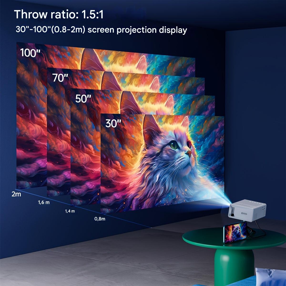 LumoBeam Ultra-Bright Mini Projector (3000 Lumens) – Compact HD Home & Outdoor Cinema