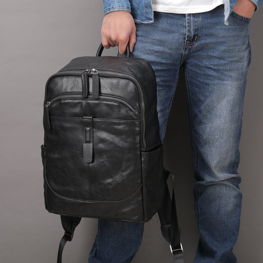 Prestige Voyager Leather Backpack – Fits Laptops Up to 15.6 Inches