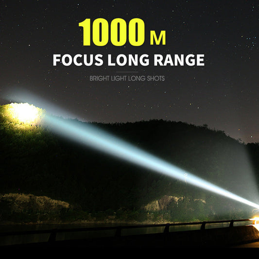 High-Power Waterproof LED Flashlight | 30,000–50,000 Lumens Rechargeable Torch