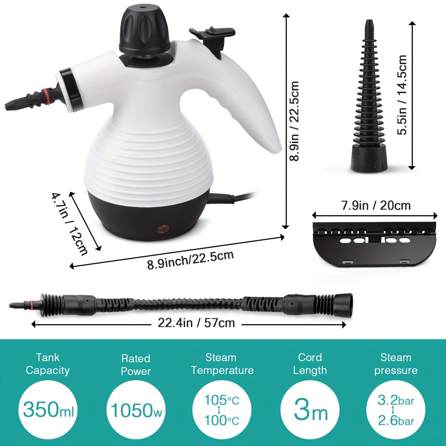 Cleanova 1200W Handheld Steam Cleaner