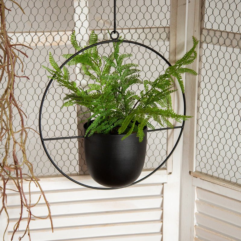 DecoBloom Hanging Planter – Elegant Indoor & Outdoor Metal Plant Pot with Chain