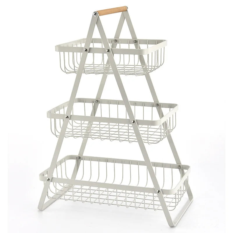 3-Tier Fruit Basket Stand – Space-Saving Kitchen Storage