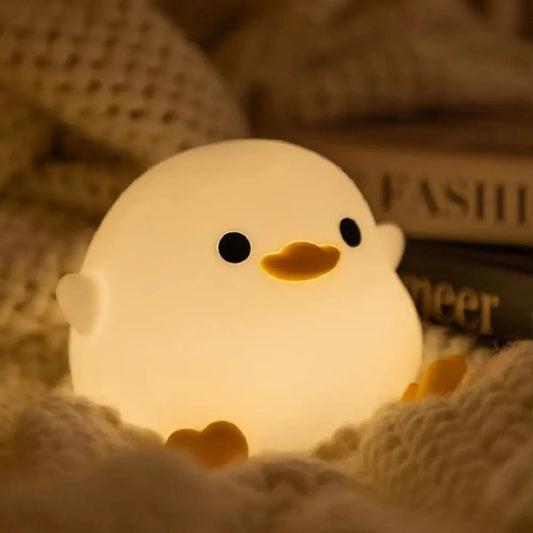 Doudou Duck Night Light – USB Rechargeable Soft Silicone Nursery Lamp for Kids