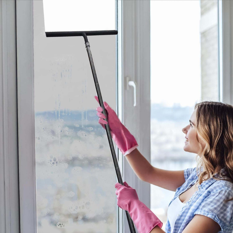 SaniLuxe Telescopic Shower Squeegee – Comfortable & Efficient Bathroom Cleaning Tool